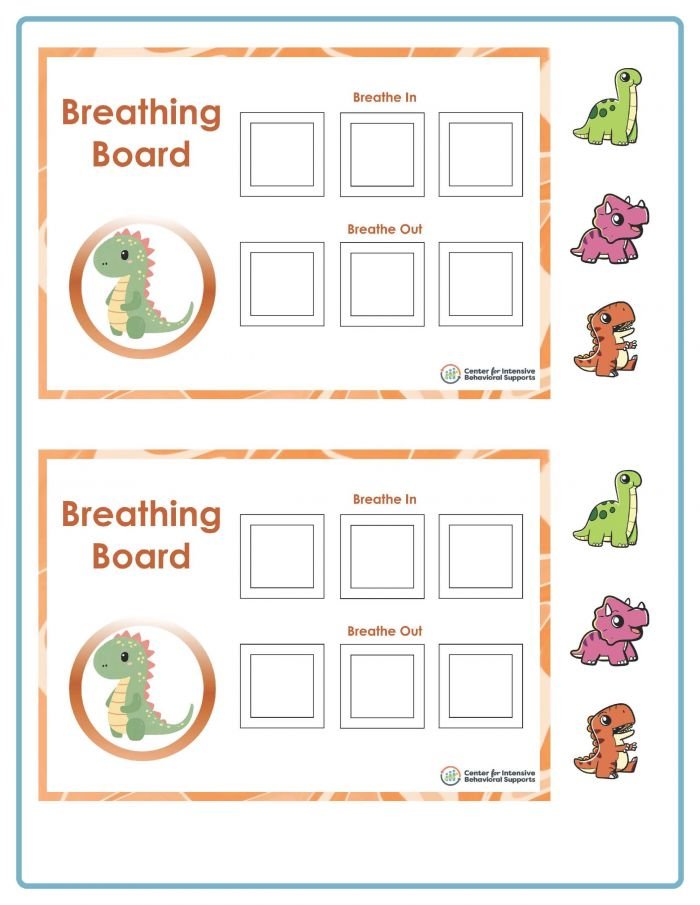 Resource for Breathing Board - 3 breaths - large icons 