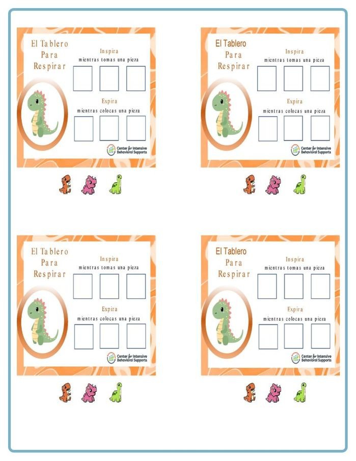 Recurso para el Tablero de Respiración - 3 respiraciónes - iconos pequenos (Resource for Breathing Board - 3 breaths - mini-icons)