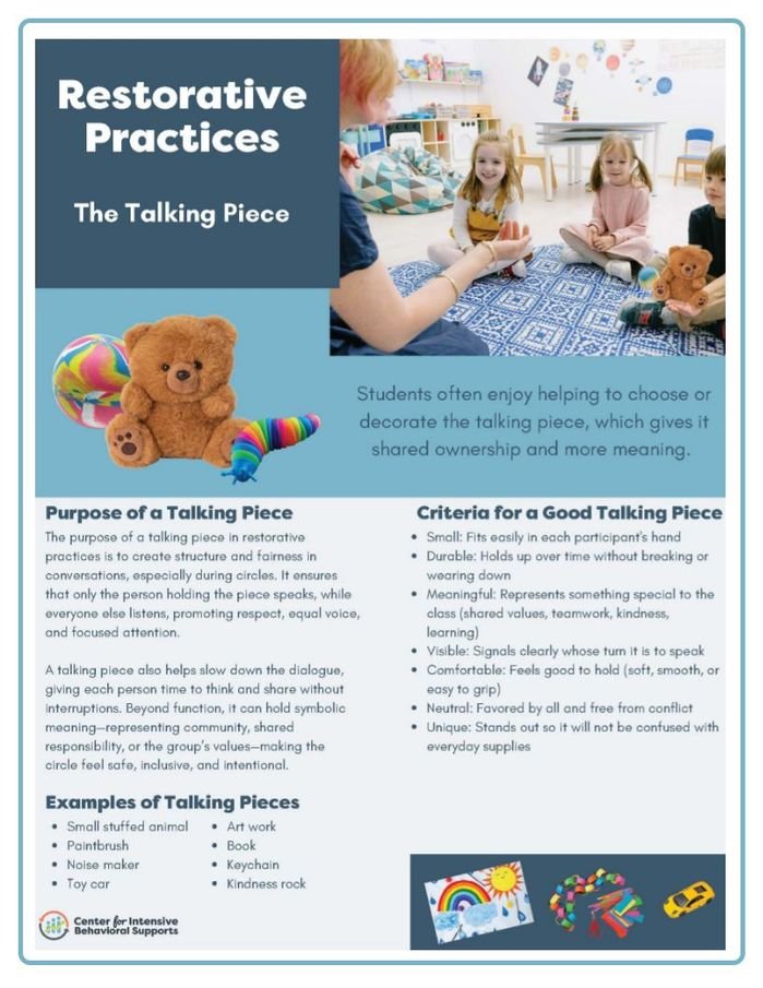 Resource for Restorative Practices - The Talking Piece